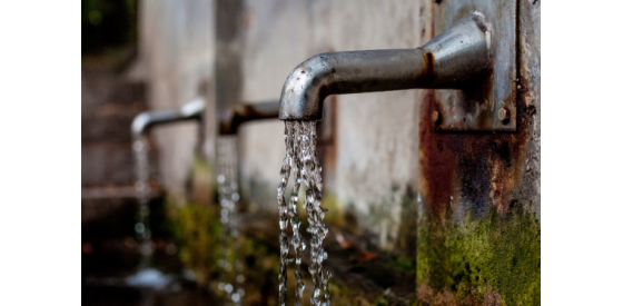 Water coming out of faucet