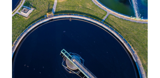 Large water tank for wastewater treatment